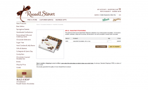 Russell Stover Website Screenshot